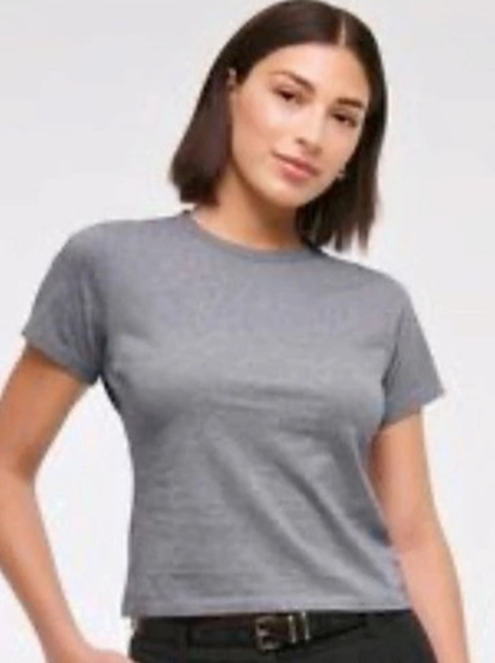 Abercrombie & Fitch Essential Polished Skimming Tee Gray Medium